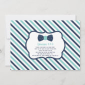 Invitation Petit Homme Baptême Invitation, Bleu, Aqua (Dos)