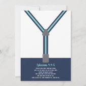 Invitation Petit Homme Baptême Invitation, Marine, Turquoise (Dos)
