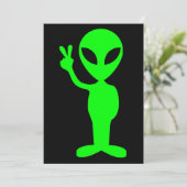 Invitation Petit homme vert (Debout devant)