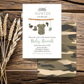 Invitation Petit Hunter Canard Camo Baby shower rustique