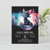 Invitation Petit Imaginaire Chat anniversaire (Debout devant)