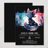 Invitation Petit Imaginaire Chat anniversaire (Devant / Derrière)