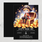 Invitation Petit Imaginaire Pirate Anniversaire (Devant / Derrière)