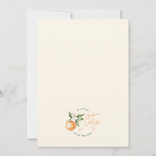 Invitation Petit jeu de lettres de Bébé Citron Mignon (Dos)