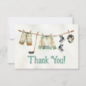 Invitation Petit joueur de hockey Note de remerciement de la (Devant)