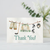 Invitation Petit joueur de hockey Note de remerciement de la (Debout devant)