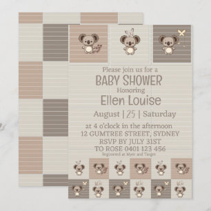 Invitation Petit Koala Bliss