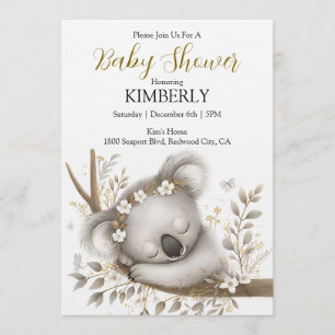 Invitation Petit koala endormi