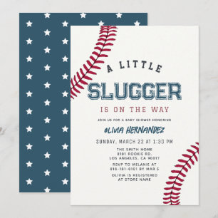 Invitation Petit Lanceur de Baseball Garçon Baby Shower