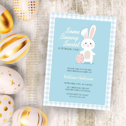 Invitation Petit Lapin Anniversaire Doux Lapin Pâques