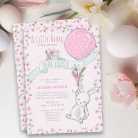 Petit Lapin avec Ballon Fête de Naissance de Bébé