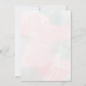 Invitation Petit lapin baby shower spécial livre pour fille (Dos)