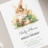 Invitation Petit lapin de lapin doux baby shower