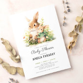 Invitation Petit lapin de lapin doux baby shower
