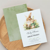 Invitation Petit lapin de lapin doux baby shower