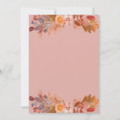 Invitation Petit Lapin Fille Baby shower de bois (Dos)