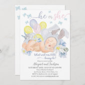 Invitation Petit lapin genre révèle l'invitation. invitati (Devant / Derrière)