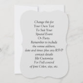 Invitation Petit lapin lapin animal en bois Peronorisé (Dos)