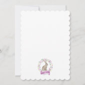 Invitation Petit Lapin Lilac Baby shower fille (Dos)