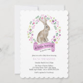 Invitation Petit Lapin Lilac Baby shower fille (Devant)