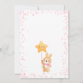 Invitation Petit Lapin Petit Lapin Doux Baby shower fille (Dos)