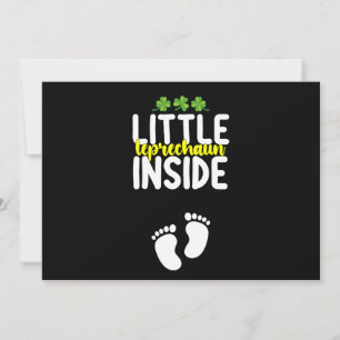 Invitation Petit Leprechaun à l'intérieur de la grossesse mèr