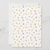 Invitation Petit Lion & Confetti, cadre marron Enfant Anniver (Dos)