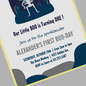 Invitation Petit livre Skeleton mignon Halloween 1er annivers