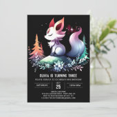 Invitation Petit Loup Magique Anniversaire (Debout devant)