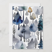 Invitation Petit loup sauvage un bois fête d'anniversaire (Dos)