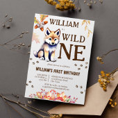 Invitation Petit loup sauvage un bois fête d'anniversaire