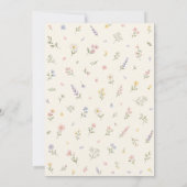 Invitation Petit Love Bug Ladybug Fille 1er Anniversaire (Dos)