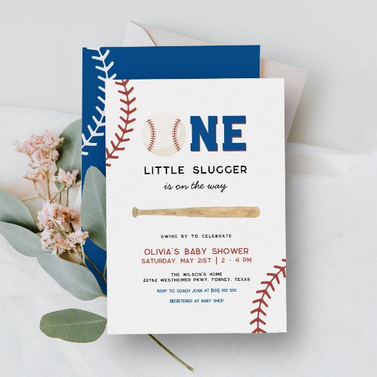 Invitation Petit lugger sur le chemin Baby shower de baseball