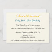 Invitation Petit Maestro 1er Anniversaire (Dos)