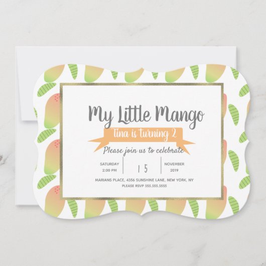 Invitation Petit Mango Fruité (Devant)