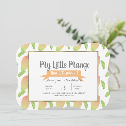 Invitation Petit Mango Fruitier (Debout devant)
