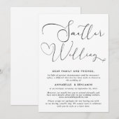 Invitation Petit Mariage | Annonce de réduction (Devant / Derrière)