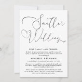 Invitation Petit Mariage | Annonce de réduction de taille (Devant)