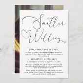 Invitation Petit Mariage | Annonce de réduction de taille (Devant / Derrière)