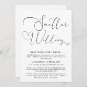 Invitation Petit Mariage | Annonce de Réduction de Taille (Devant / Derrière)