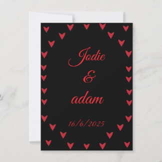 Invitation petit mariage de coeur