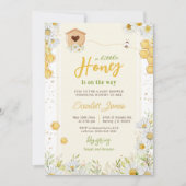 Invitation Petit miel Bumblebee maman à être Baby shower dans (Devant)