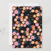 Invitation Petit Miel Doux En Chemin | Abeille florale blanch (Dos)