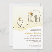 Invitation Petit Miel Doux En Chemin | Baby shower d'abeilles (Devant)