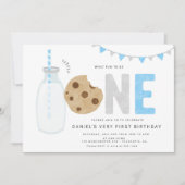 Invitation Petit Milk and Cookies First birthday (Devant)