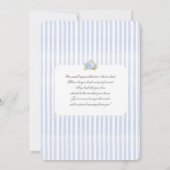 Invitation Petit-millénaire Baby shower ours garçon (Dos)