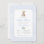 Invitation Petit-millénaire Baby shower ours garçon (Devant)