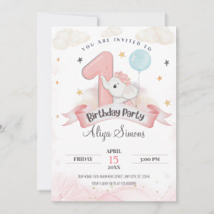 Invitation Petit Miracle Première Fête d'Anniversaire
