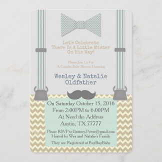 Invitation Petit Monsieur BabyShower Invite
