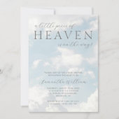 Invitation Petit morceau de Baby shower du ciel rêvé (Devant)